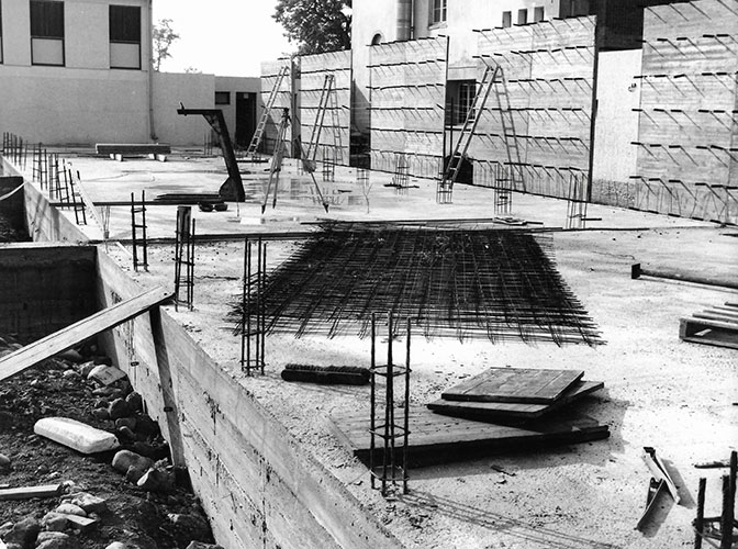 Photo d'archive : chantier Parutto en juin 1976