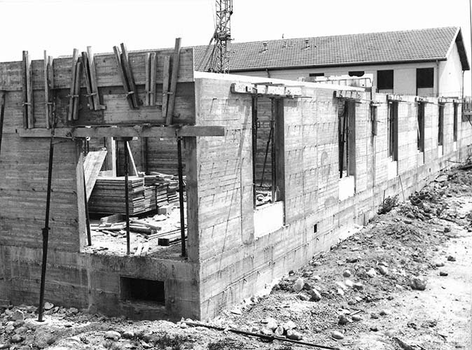 Photo d'archive : chantier Parutto en juin 1976