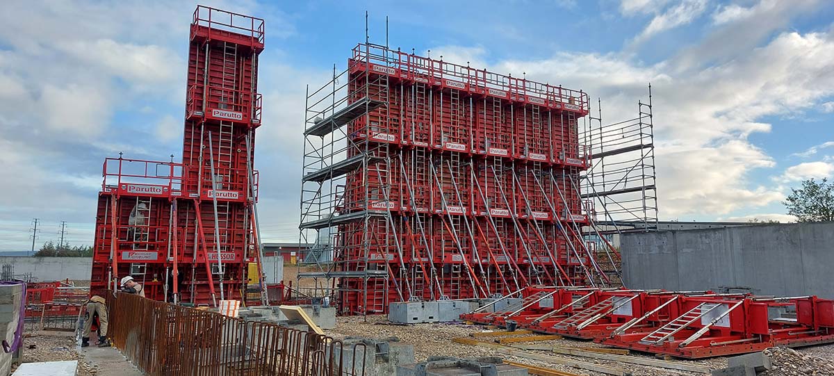 Gymnase de Mions en construction